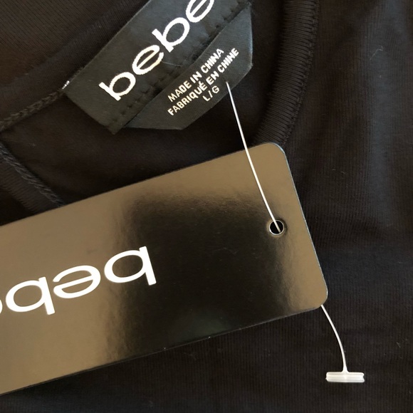 Bebe black keyhole knit dress NWT Large - Picture 4 of 7